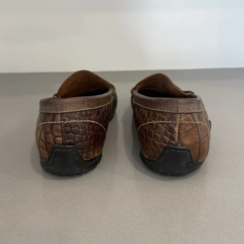 Martin Dingman Bill Alligator Penny Loafers Men's 8 Brown Old Money Heritage